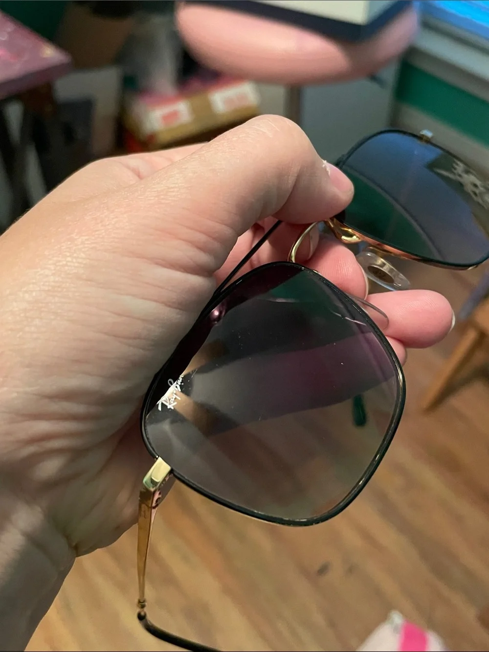 Ray-Ban gold ban